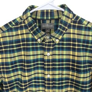 LL Bean Signature Men's Medium Slim Fit Plaid Button Down Shirt Long Sleeve